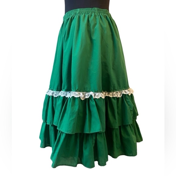 Vintage Kate Schorer Kelly Green Circle Skirt - Picture 5 of 14